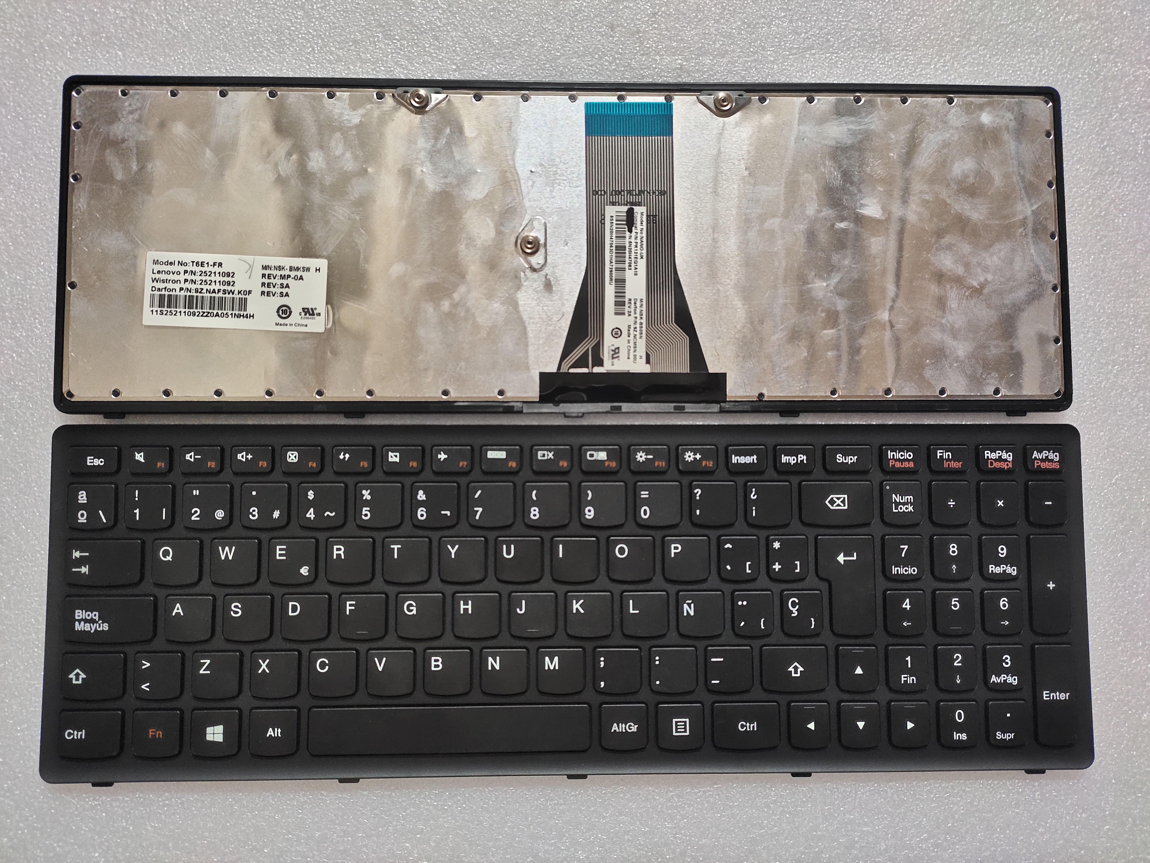 Picture of Laptop Spanish keyboard forNew Replacement Laptop Keyboard For LENOVO G500S BLACK FRAME BLACK Sp Layout